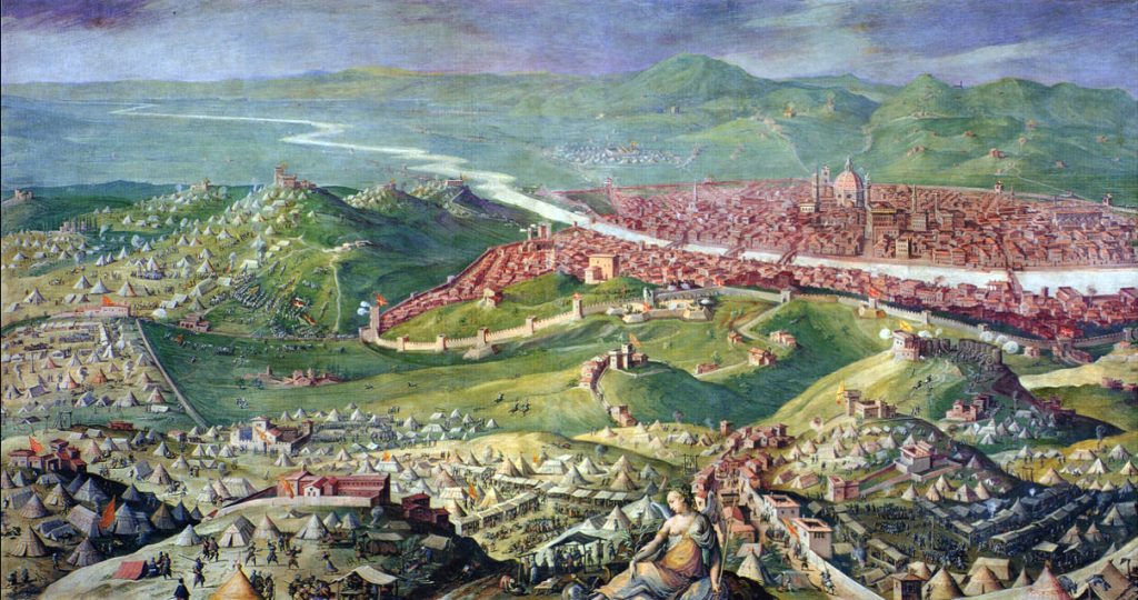 Giorgio Vasari, Siege fo Florence,1558, Palazzo Vecchio, Florence, Italy, phot. Abbeville Press, Wikimedia
